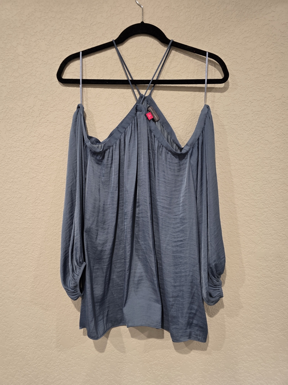 Vince Camuto Slate Blue Cold-Shoulder Top
